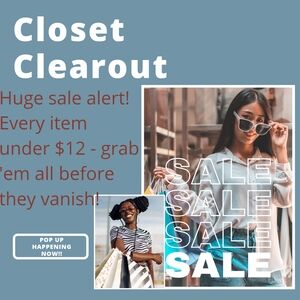 CLOSET CLEAROUT NOW!!  $7 Start 🤑